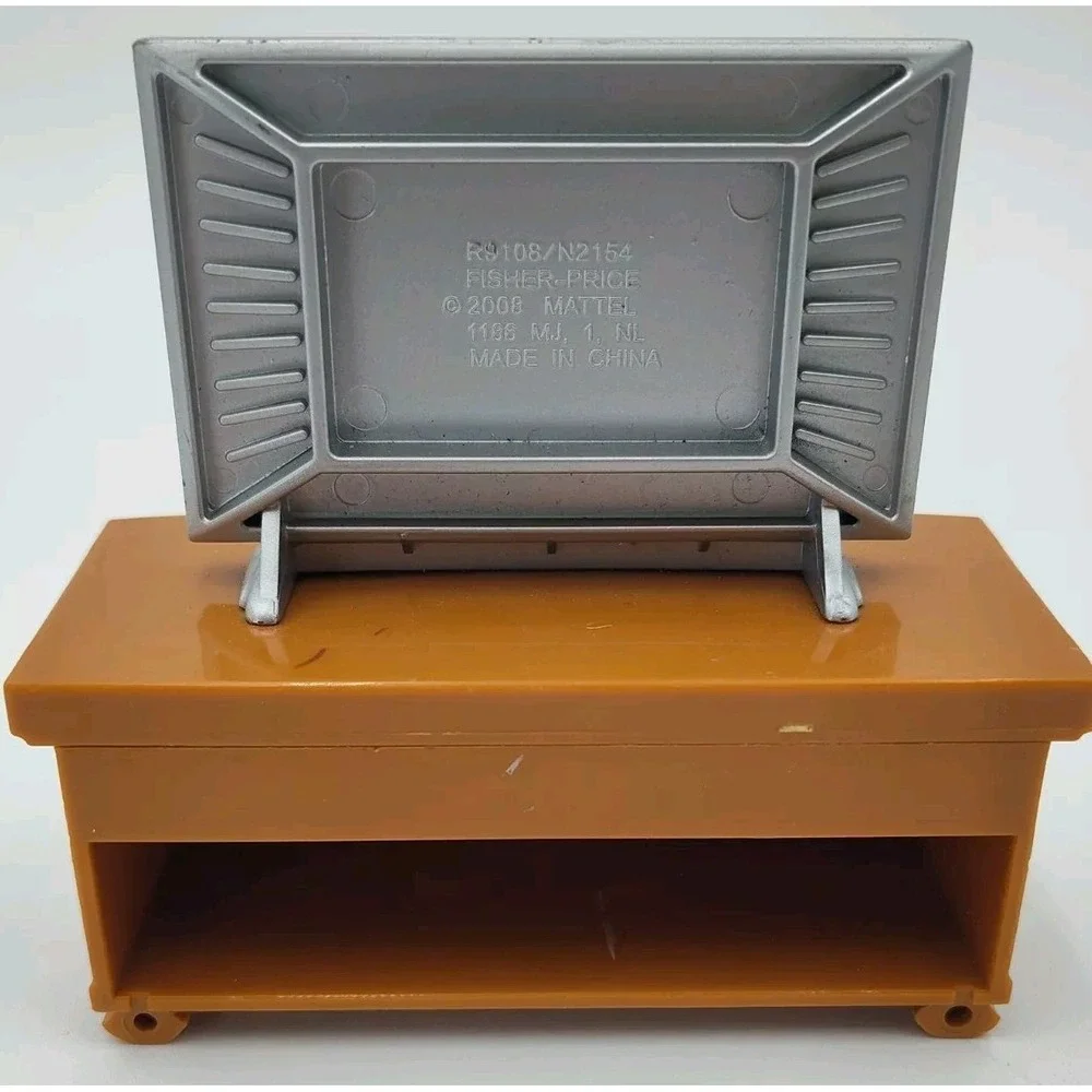 '09 Fisher Price TV Console Screen Loving Family Dollhouse Cabinet‎ B59.0CH-2066
